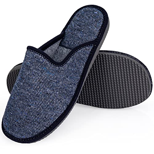 ESTRO Pantofole Uomo Casa Cotone Ciabatte Uomo Suola di Memoria Antiscivolo F17 (44, Jeans)