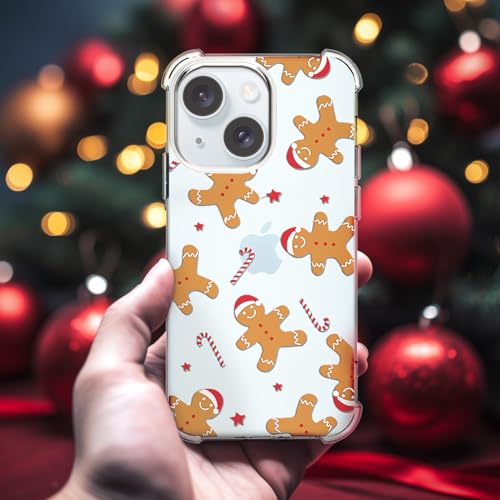 Coque iPhone 15 jolie déco Noël transparente pour femmes