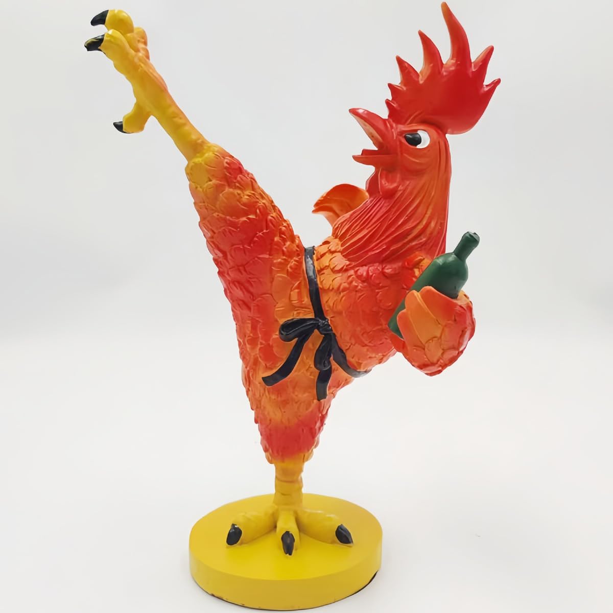 Ornement Kung Fu moderne et sculpture de poulet en figurine abstraite pour bureau