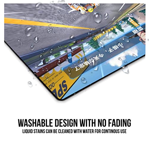 Image of Paper Plane Design - 90's Cartoon Printed Anti Skid Non Slip Rubber Mouse Pad of Computers. Size - 9 x 7 inches.d81