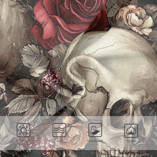 Toddler Girl Panties, Vintage Skull Rose Black Cotton Underwear for Girls, 2–8 Years3