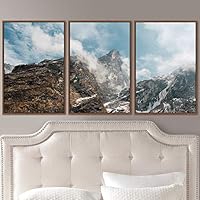 3 Piece Framed Canvas Wall Art Mountain Landscape Canvas Prints Home Artwork Decoration for Living Room,Bedroom - 16