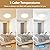 BrightHome 250W Equivalent 12in LED Flush Mount Ceiling Light Fixtures 24W, 3000K/4000K/6500K Adjustable, Slim Dimmable Ceiling Lamps, 2400LM Modern Round Flat Lights for Kitchen Hallway White 2 Packs