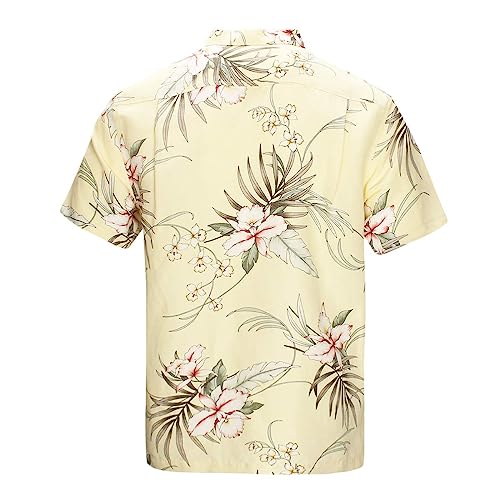 Men's Hawaiian Floral Shirts Silk and Linen Button Down Casual Tropical Holiday Beach Shirts2