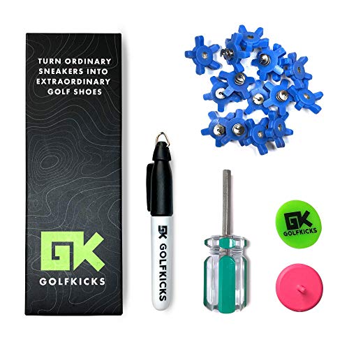 Golfkicks Golf Shoe Traction Kit with DIY Golf Spikes - Add Golf Cleats