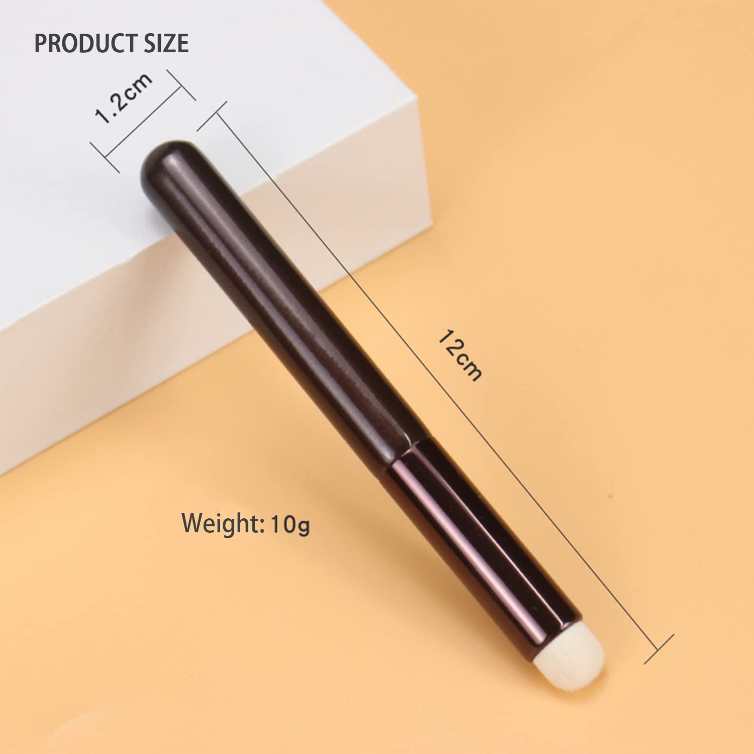 Spazzola per labbra, spazzola rotonda per sbavature, pennello professionale effetto opaco, pennello per rossetto in fibra artificiale