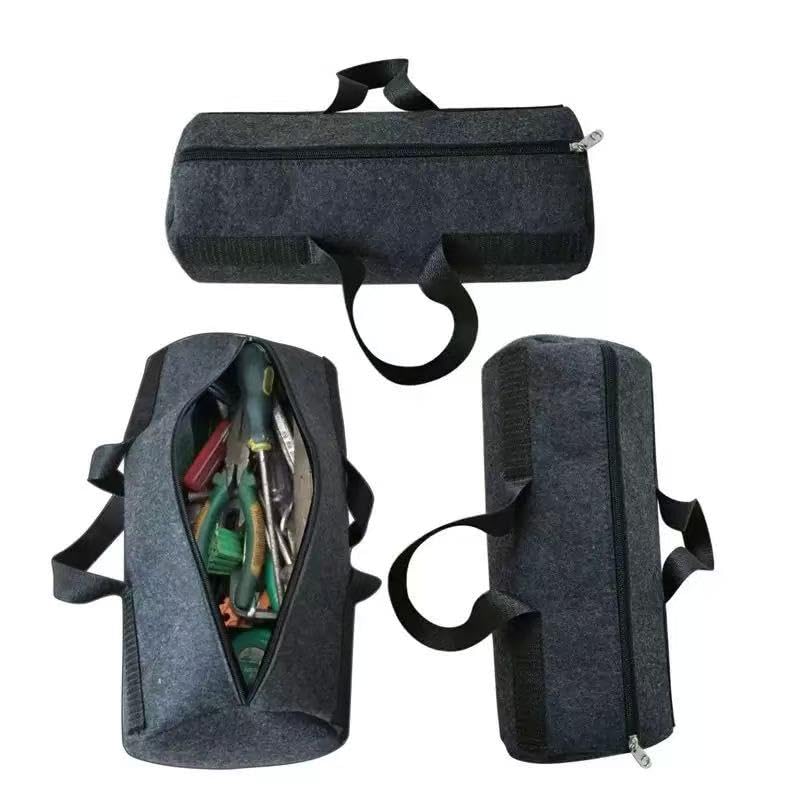 Image of JVCV 15 Inch Small Tool Bag for Cars, Large Capacity Wide Mouth, Zipper Storage Kit, Tote Handbag Trunk Organizer for Car, Suv, Sedan, Truck, Minivan (Small - Tool Bag).