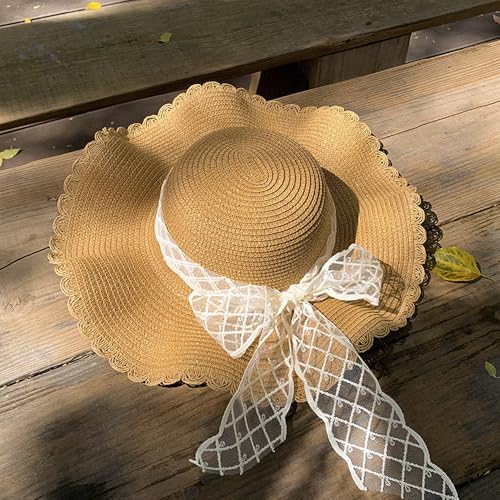 Sombrero de verano transpirable de paja para mujer miniatura 2