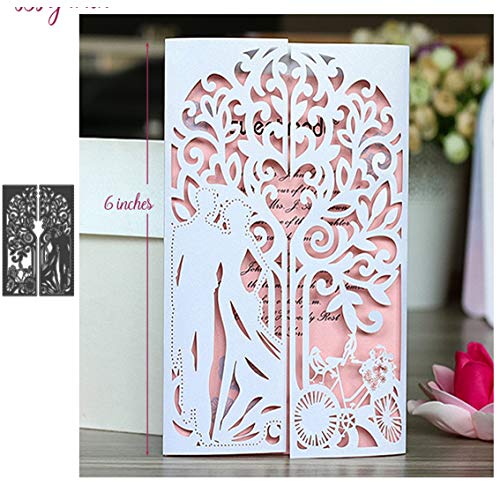 Love Metal Die Cuts,Wedding Invitation Princess Frame Couple Cutting Dies Cut Stencils