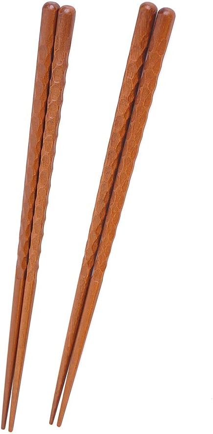 Solid Wood Carving Craft Handmade Asian Japanese Sushi Chopsticks Set Reusable