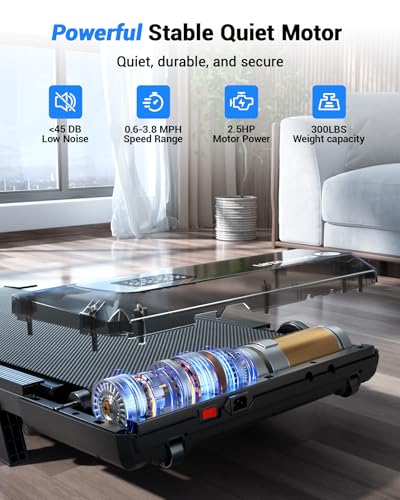 Image of DeerRun Walking Pad with 6% Incline, 3 in 1 Under Desk Treadmill for Home Office & Small Spaces, 2.5HP Quiet Walking Pad Treadmill with 300lb Capacity, 0.6-3.8MPH, App & Remote Control