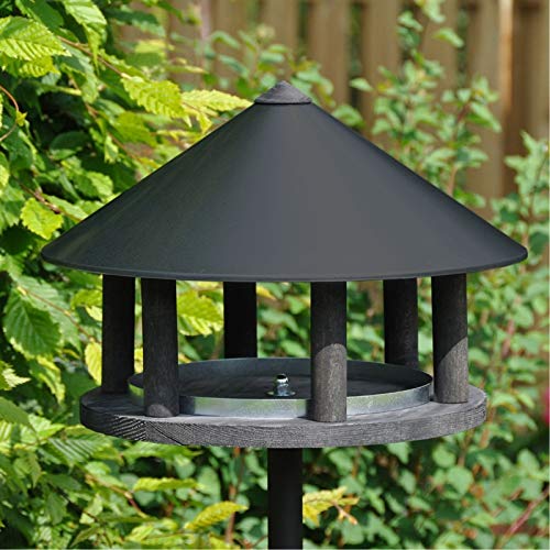 VOSS.garden Comedero para pájaros Svendborg, diseño danés, Incluye pie de Metal