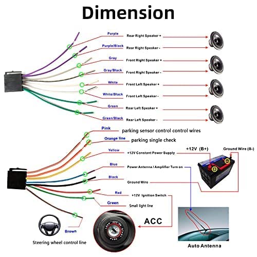 Podofo 2 DIN 7 Pulgadas Radio de Coche con Mirror Link para iOS/Android Bluetooth Radiode Pantalla táctil,Reproductor MP5 FM/USB/Control de Volante/AUX-IN+Cámara de visión Trasera