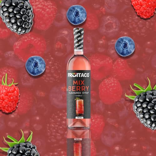 Image of Fruitaco Mix Berry Syrup: Perfect Mixer for Enhancing Mocktails & Cocktails, Drinks, and Mojitos at Parties, Conveniently Packaged in a 750ml Bottle for All Your Mixing Needs | Non-Alcoholic