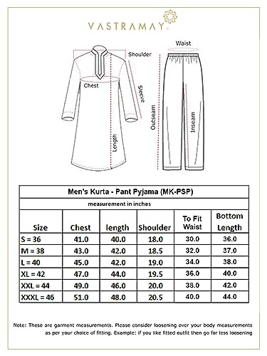 Image of VASTRAMAY Men's Cotton Blend Kurta Pyjama Set (PS)