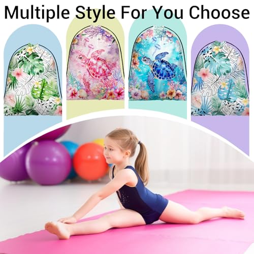 Image of Sea Turtle Pink Grip Bags Gymnastics Small Drawstring Bag for Travel Party