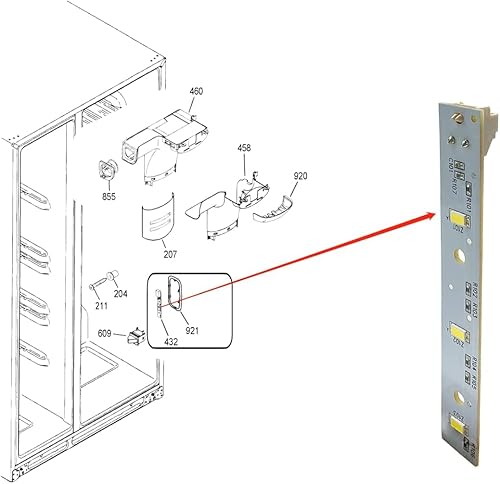 WR55X26671 PS11767930 AP6035586 Reemplazo Compatible GE Refrigeradores LED Light Board