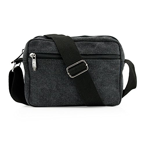 GEARONIC TM Men Vintage Crossbody Canvas Messenger Shoulder Bag Hiking Military Travel Satchel4