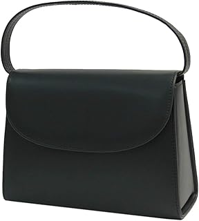 [Brilliant Peace] 合皮製ブラックフォーマルバッグ フォーマルバッグ 黒 ブラック 冠婚葬祭 慶弔 弔事 葬儀 葬式 かぶせバッグ ハンドバッグ 合皮 合成皮革