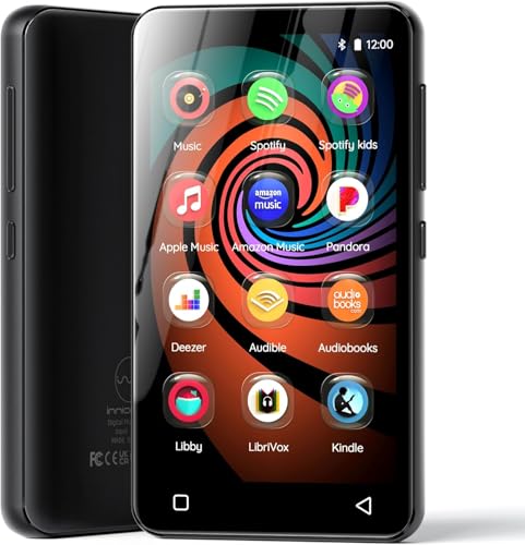 Image of INNIOASIS MP3 Music Player with Bluetooth and WiFi, 160GB Music Player Pocket with Spotify,Pandora,Amazon Music,4 inch Touch Screen Android MP4 MP3 Player for Kid Black