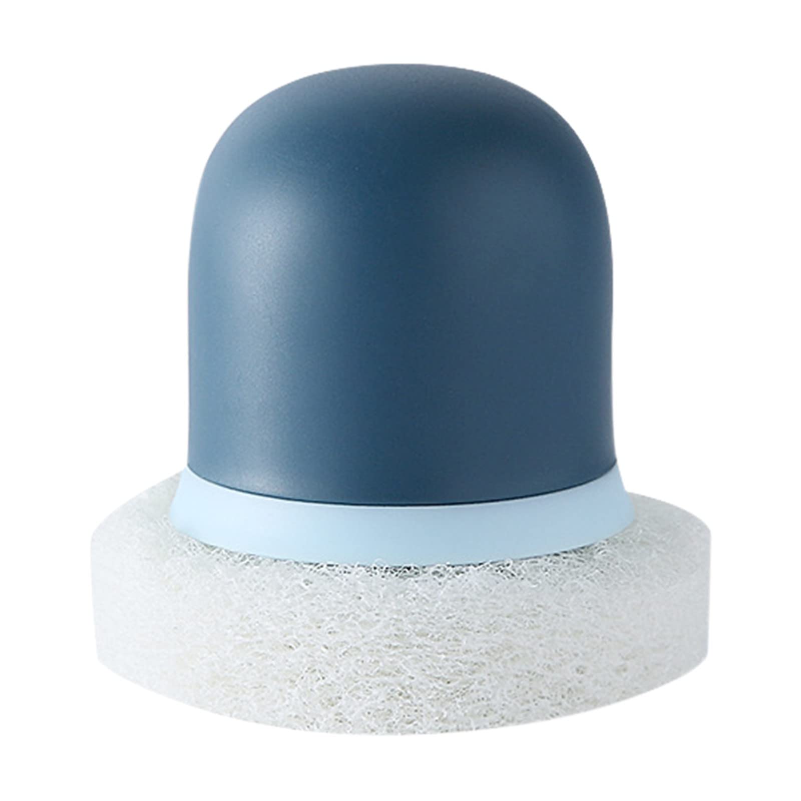 Sponge Kitchen Pot Brush with Handle Reusable and Washable Eraser Cleaner Removal Tool Sink Pot Dish Scrubber Bathroom Decontamination Cleaning Brush Suction Cup Handles (Sky Blue, One Size)