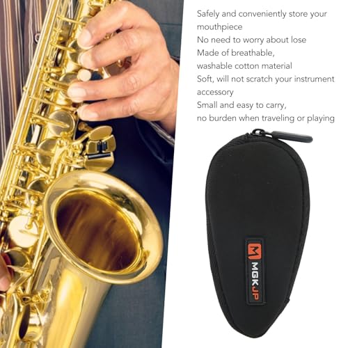 SUNGOOYUE Saxophone Mouthpiece Pouch, Breathable Washable Cotton Cloth Clarinet Trombone Mouthpiece Storage Bag - Image 2