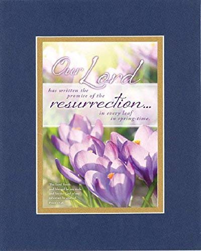 GoodOldSaying - Poem for Inspirations - Our Lord has Written The Promise of The Resurrection on 8x10 Biblical Verse Set in Double Mat (Blue On Gold) - A Priceless Poetry Keepsake Collection-image-13