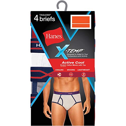 Hanes Men's 4-Pack Active Cool X-Temp Dyed Brief, Assorted, XX-Large2