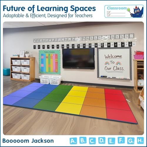 Tapete Booooom Jackson para Aula 7.5ft x 13ft Arcoíris miniatura 4