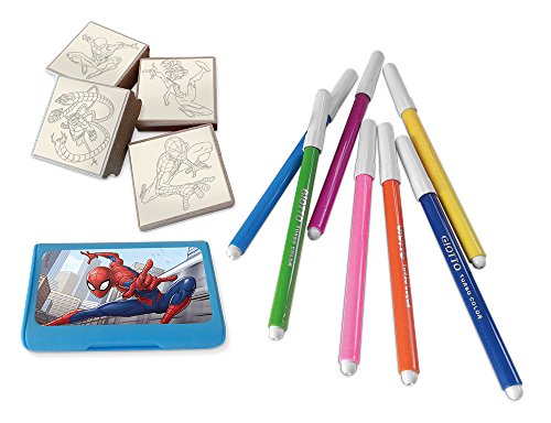 Multiprint- Spider-Man 27817-Confezione 4 Timbri