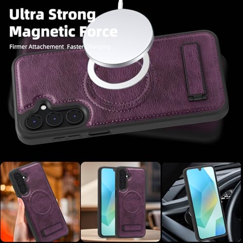 Image of Lunivop for Samsung Galaxy A16 5G Phone Case 6.7 inch PU Leather Purple