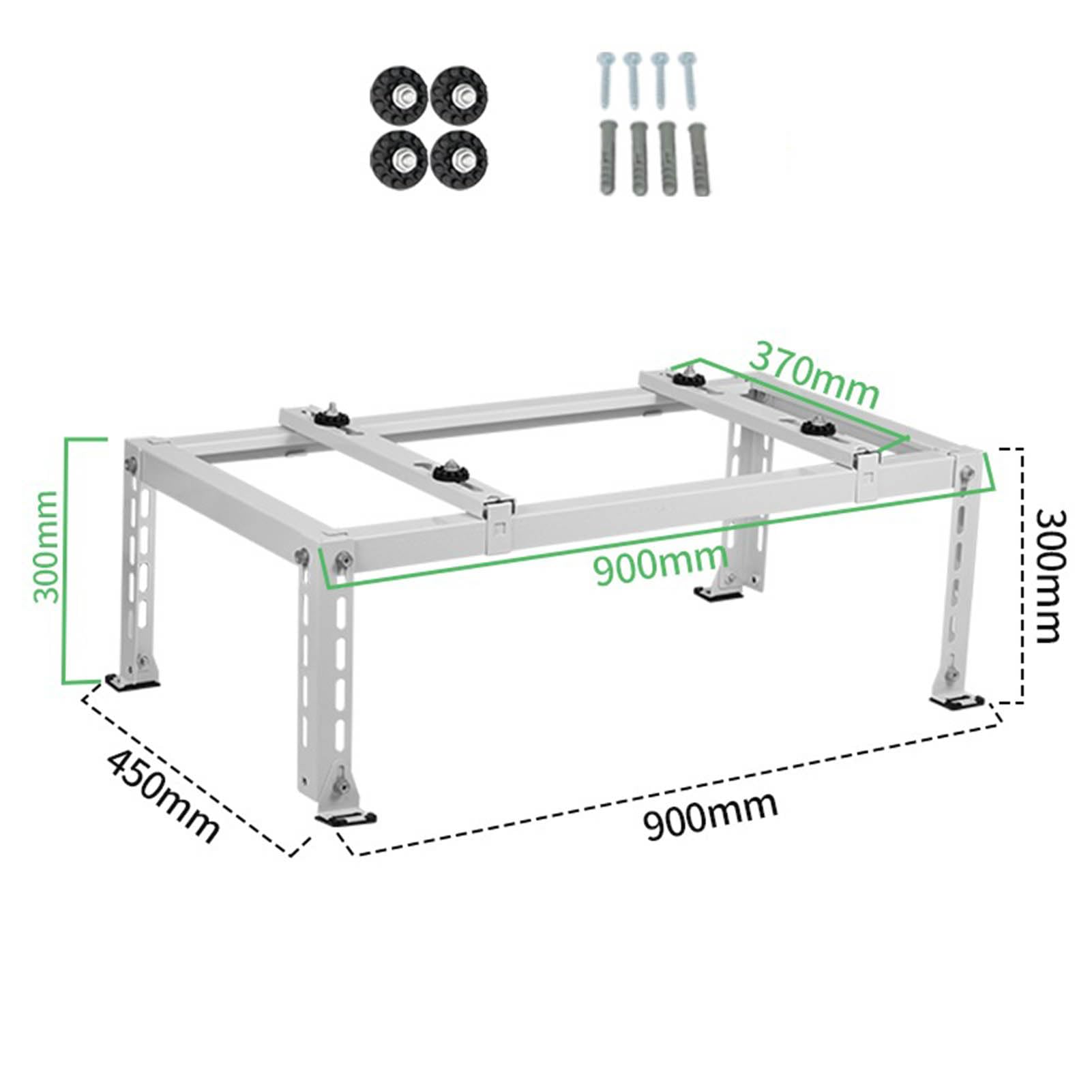 Staffa di supporto per condizionatore d'aria mini split, base di supporto per condensatore universale per carichi pesanti per unità AC senza condotto e sistemi HVAC, staffa per compressore esterno