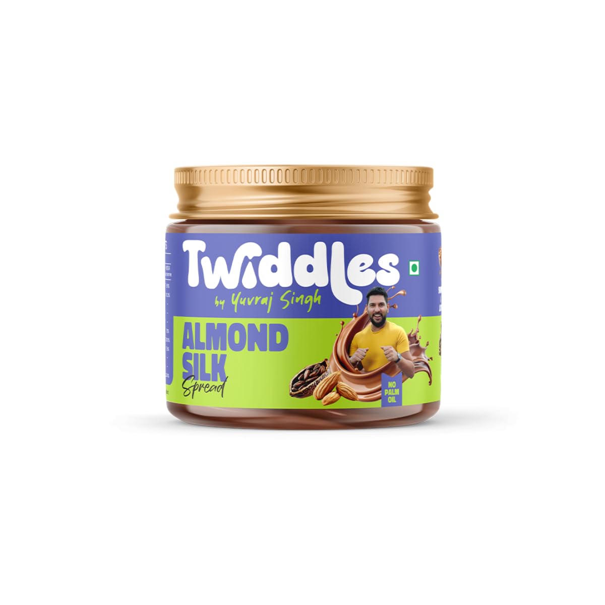 Twiddles Almond Silk Chocolate Spread,100g (Creamy) - 70% Almonds + Cashews & Seeds |17g Protein | No Refined Sugar | No Palm Oil or Preservatives | Gluten-Free | Healthiest Chocolate Spread | Waffles & Pancakes