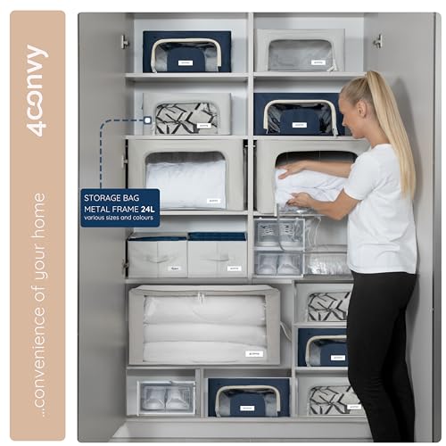 Image of Cover for bedding - container with window for storing clothing, quilts, pillows, bedding - folding bag made of strong material