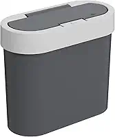 Coza - Lixeira para Pia Flat 2,8L - Cinza
