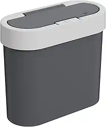 Coza - Lixeira para Pia Flat 2,8L - Cinza