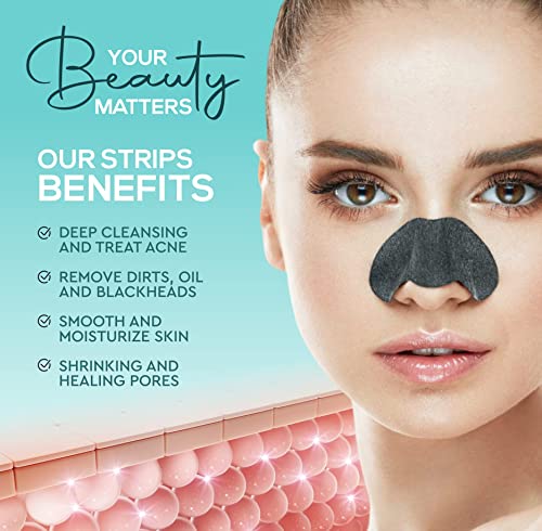(60 Strips) Livaclean Charcoal Blackhead Remover Pore Strips For Face Nose Pores - Blackheads Removal - Blackhead Removers - Blackhead Remover Strip - Black Head Nose Strips Black Head Remover #TOP6
