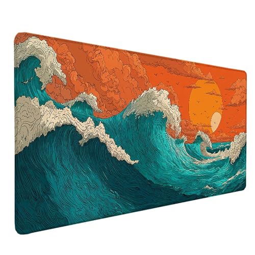 Tapis de souris XXL motif Océan, une idée cadeau bureau originale