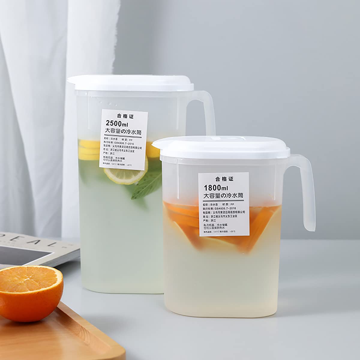 Verve Jelly Plastic Water Pitcher 2.5L Plastic Fridge Door Water Jug Reusable Beverage Kattle Pot Container with Lid and Pouring Spout Ideal for Juices Smoothies - Image 3