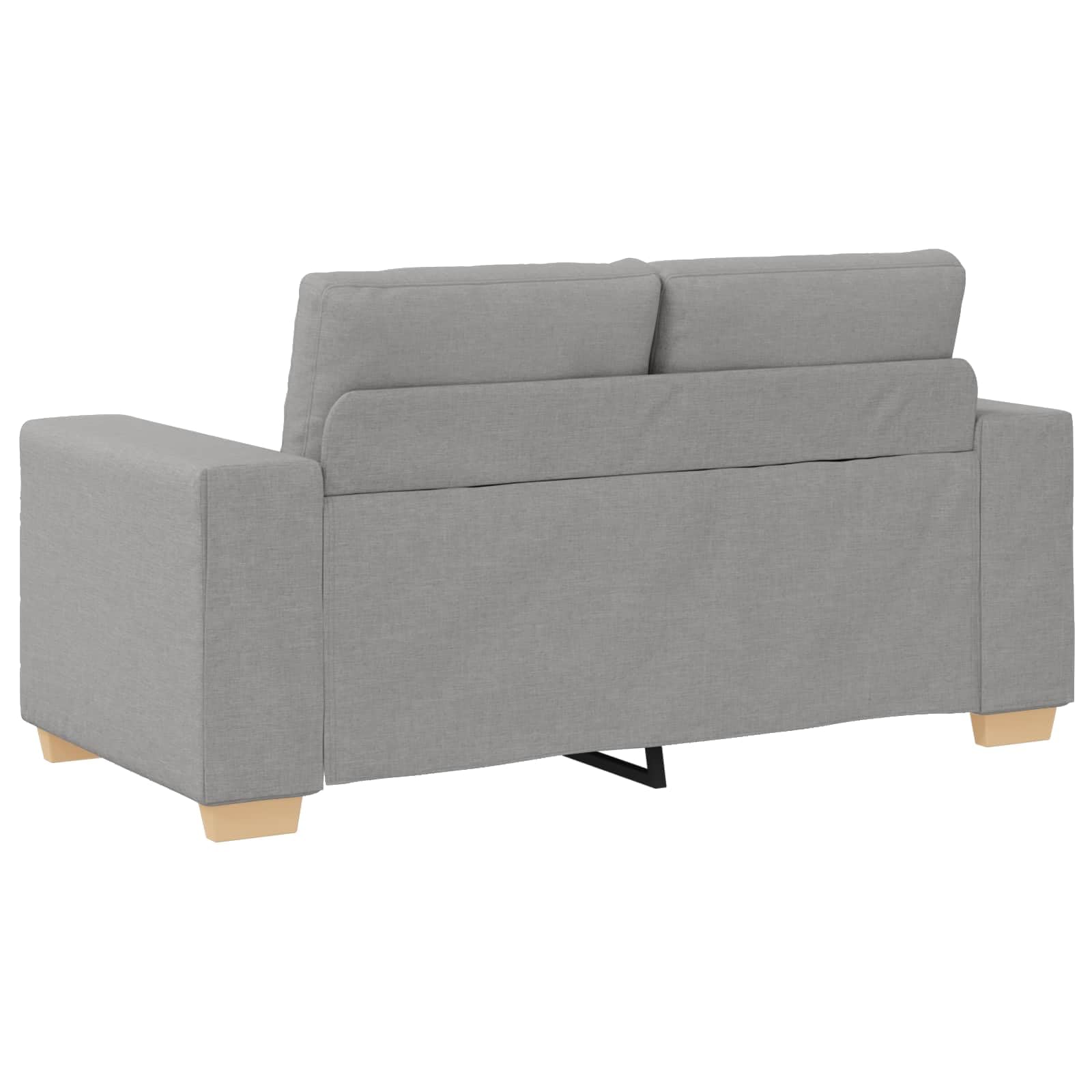 Zestaw sof, szary, mieszanka lnu, 2-osobowa i 3-osobowa kanapa do salonu, nowoczesny design, rama ze sklejki, trwała, łatwa w pielęgnacji