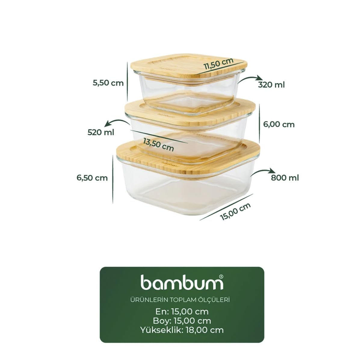 Bambum Lavi - Kare 3 lü Set