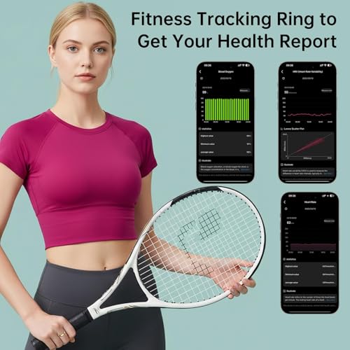 Image of Smart Ring for Women & Men, Fitness Tracker Ring with Heart Rate Monitor, HRV, Sleep Tracking, No Subscription Fee, 10ATM Waterproof Activity Ring for iOS & Android (Rose Gold, 8)