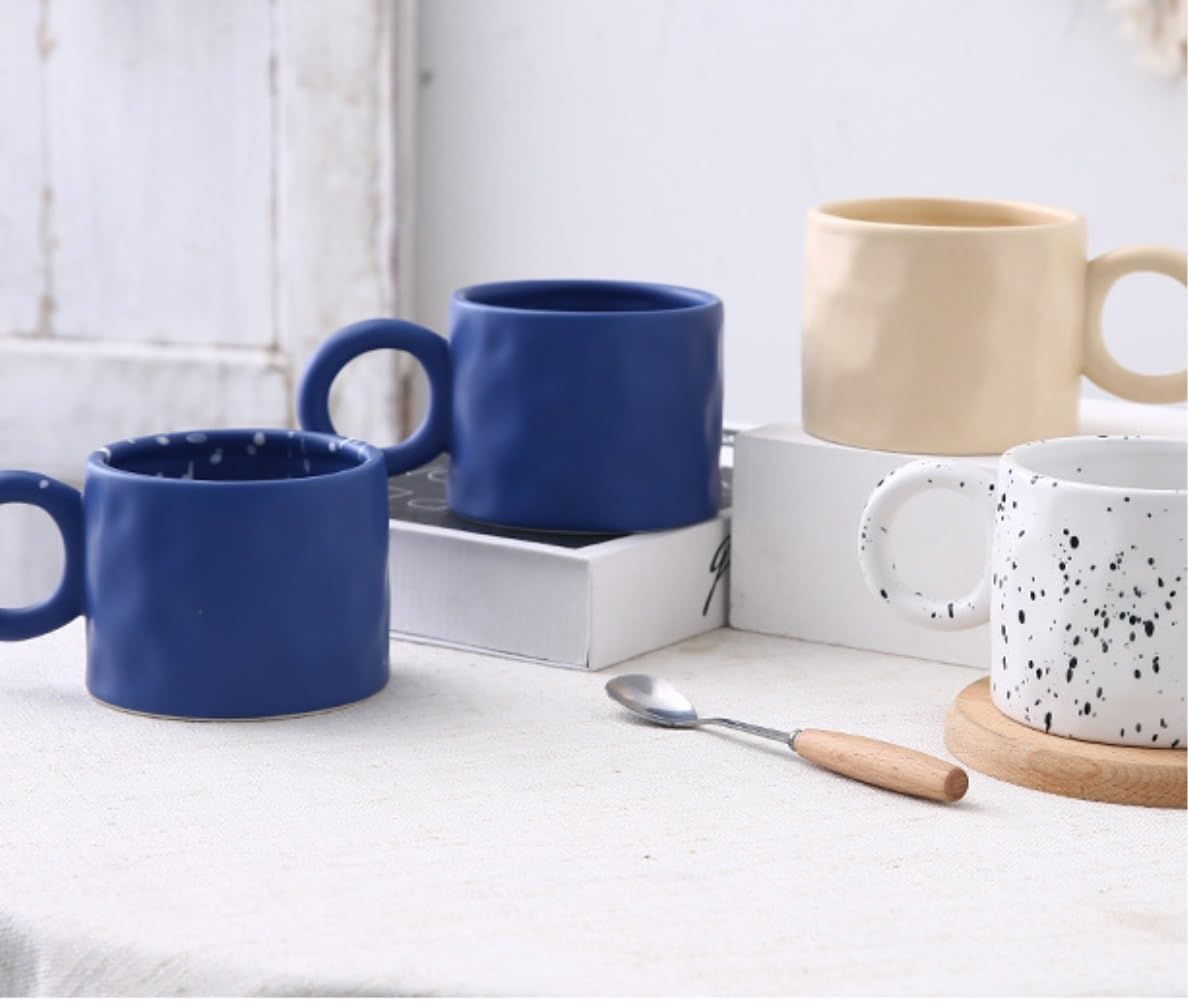 Tazas De Cafe Tazas Desayuno Taza Color Splash Tinta Taza De Cerámica Oficina Y Hogar Taza Para Beber Café Adecuado Para Bebidas De Jugo De Leche 350ml Tazas Cafe Taza Desayuno ( Color : B , Size : 35