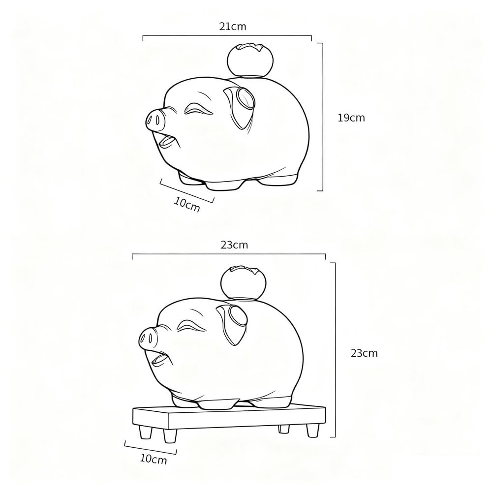 Ceramika Piggy Mini statua Rzeźba świni Retro Figurka świni Chiński zodiak Świnia Wystrój tacy Herbata Figurki zwierząt Wystrój domu Ceramika Figurka zwierzątka Wen Wan Wisiorek,21 * 10 * 19cm