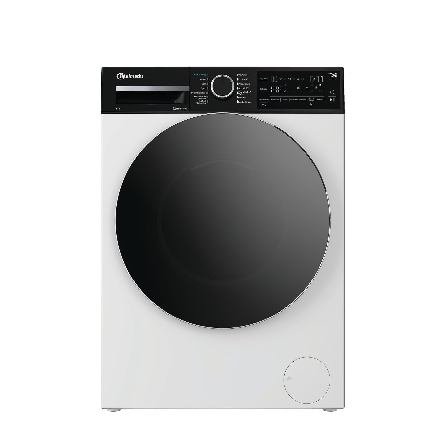 Bauknecht B WM 8A6 BC S – 8-kg-Waschmaschine mit Steam-Technologie, Adaptive Wash & HomeWhiz, Energieklasse A