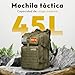 Imagen de JUPPLIES Mochila Tactica Militar 45L Impermeable Oxford 600D IPX5 con Sistema MOLLE y Cremalleras Reforzadas
