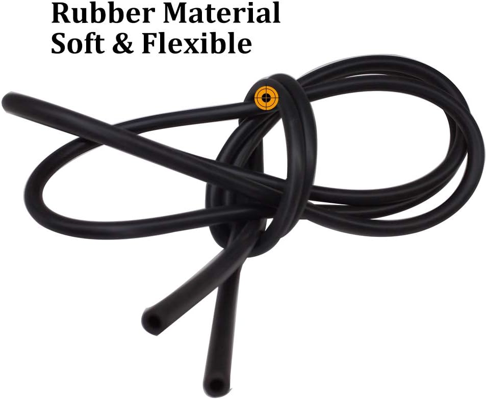 BUENNUS Windshield Washer Hose Connector Kit 78.8inch/2m Car Windshield Wiper Fluid Hose with 9 pieces Black I T Y Splitter Connectors for Windshield Washer Wiper Nozzles Connection Tubing kit