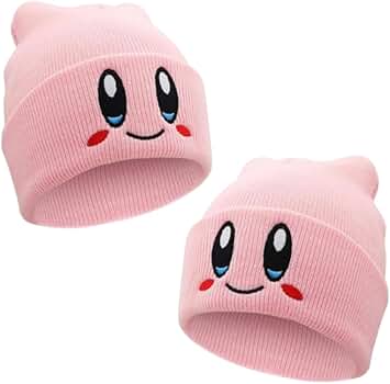 LAMAKHA 2 Packs Kid-by Beanie Adult Size Anime Hat Accessory