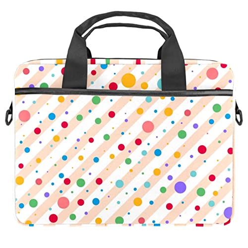 Housse ordinateur 13 pouces bandoulière imprimé pois 36cm