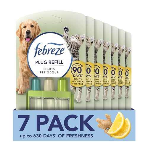 Febreze 3Volution Plug-In Air Freshener Refill Pack of 7 (20ML x 7) Pet Odour Fighter Fresh Scent
